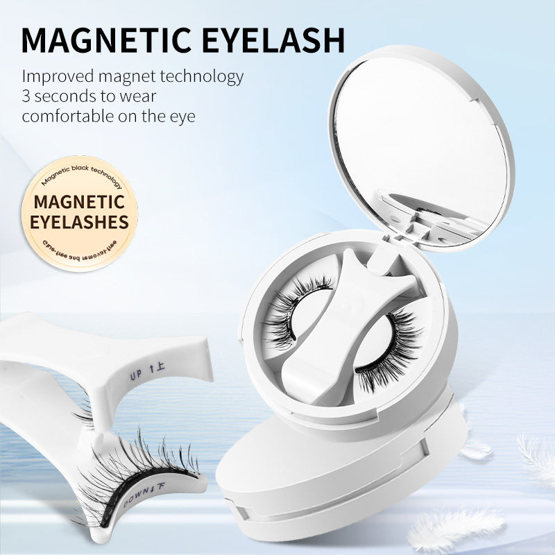 JC-241228BUT-038  Magnetic False Eyelashes Integrated Storage Box Glue-free Magnet False Eyelashes Natural Makeup Tools With Applicater