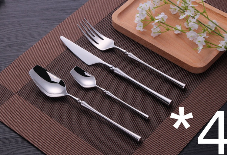 JC-250101DNW-010  Four-piece Stainless Steel Cutlery Spoon