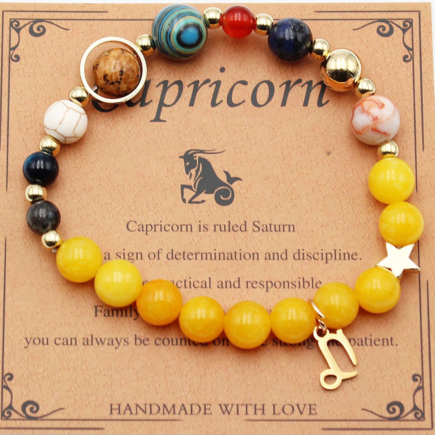 JC-241230BBJ-062  Eight Planets 12 Constellation Bracelet Morgan Stone Beaded Bracelet