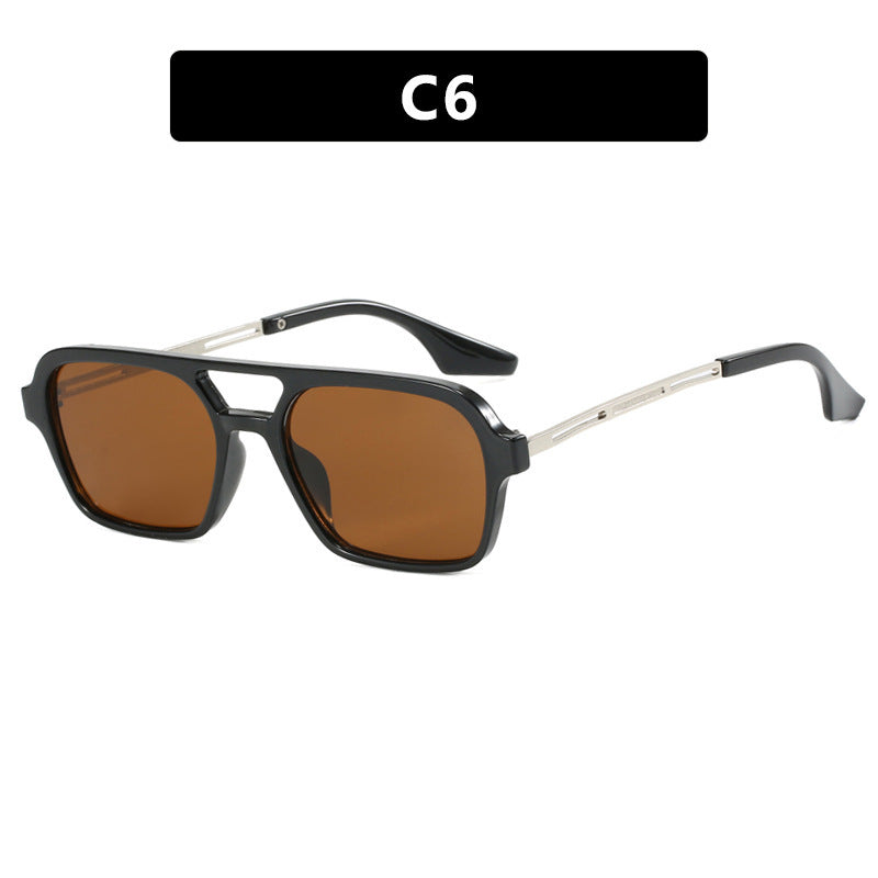 JC-250105MGL-021  Men's New Retro Square Frame Sunglasses