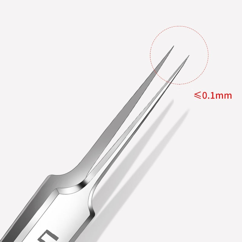 JC-241228BUT-088  High Precision High Hardness Cell Tweezer Blackhead Removing Tweezers Stainless Steel Splinter Acne Clip No 5 Cell Tweezer