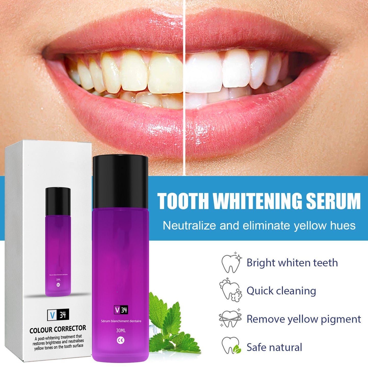 JC-250106ORL-051  Teeth Whitening Liquid Toothpaste Tooth Stain Removal Oral Care