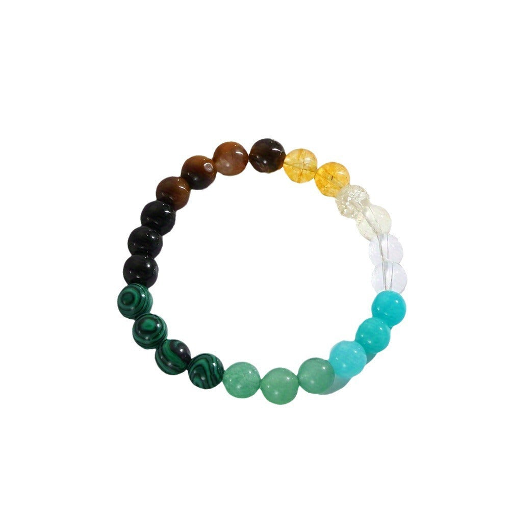 JC-241230BBJ-070  Universal Natural Stone Citrine Dongling Stone Malachite Bracelet