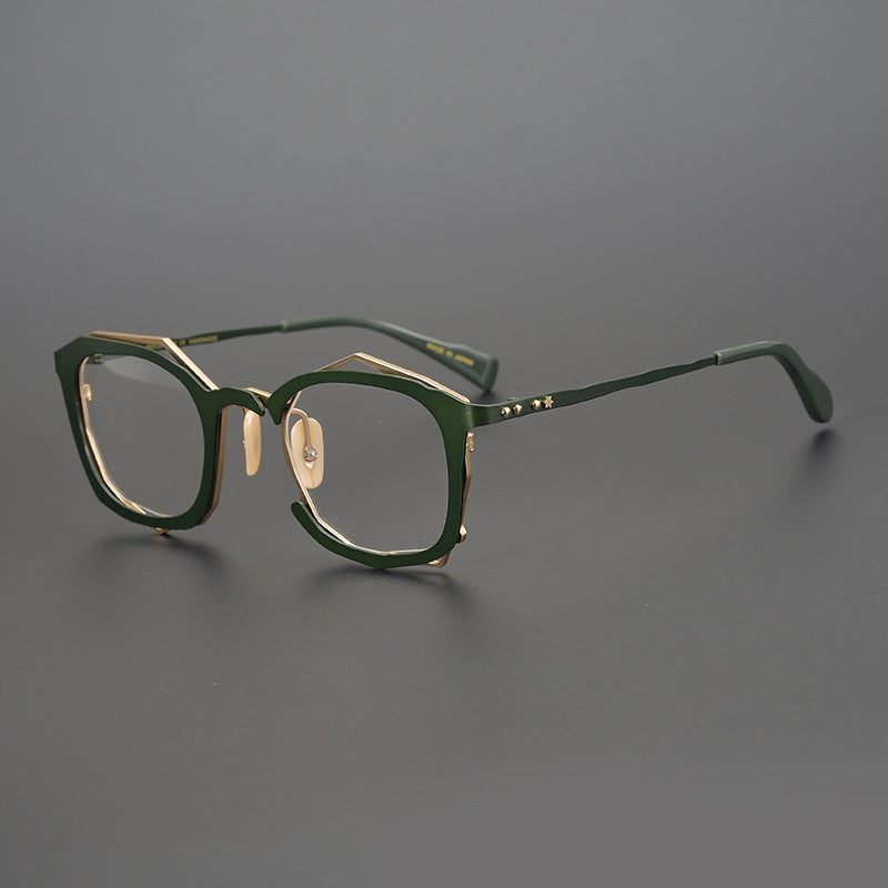 JC-250105MGL-043  Handmade Irregular Shape Glasses Frame With Myopic Glasses Option