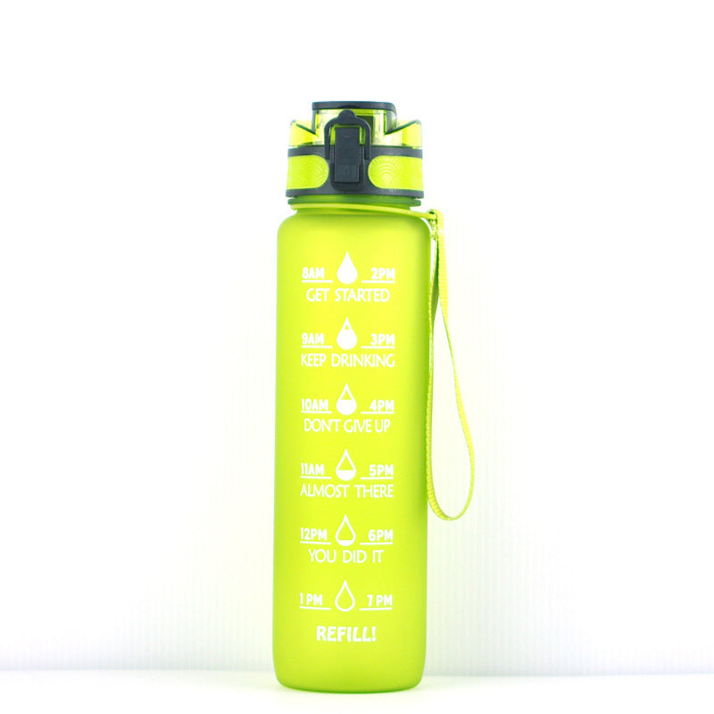 JC-250103DWR-014  Transparent Flask Water Bottle 1000ml Bottled Kawaii Bottle Bpa Free Infuser Plastic Milk Sports Clear Water Bottle Kawaii Cup