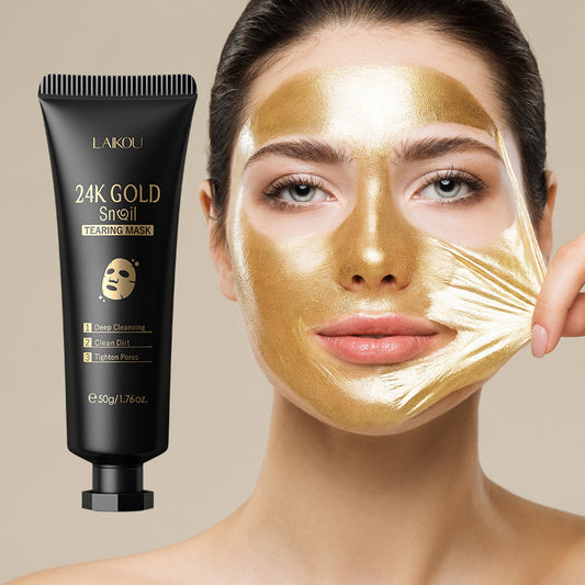 JC-017MSK-24  Gold Foil Snail Tear-Off Mask Hydrating