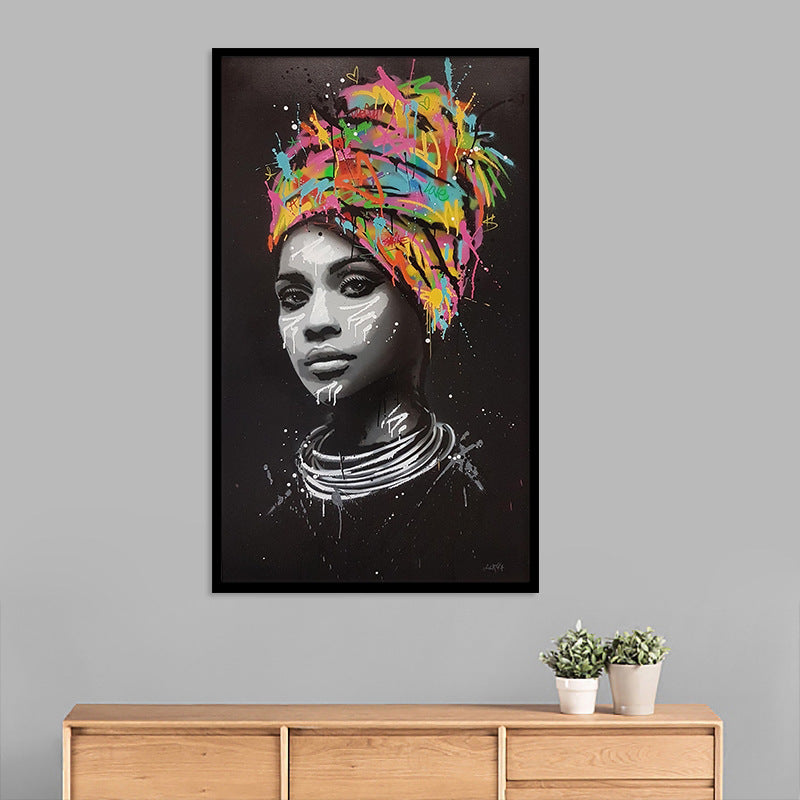 JC-250104PNT-035 Turban African woman canvas painting