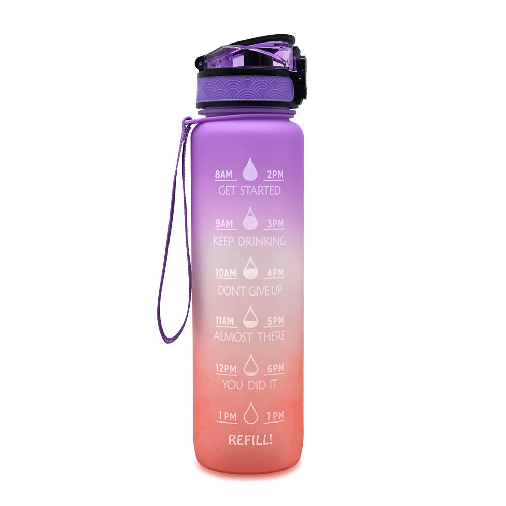 JC-250103DWR-062  Plastic bottle frosted gradient bouncing cup water bottle sports bottle space cup travel cup