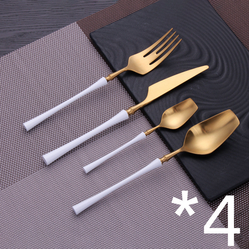 JC-250101DNW-010  Four-piece Stainless Steel Cutlery Spoon