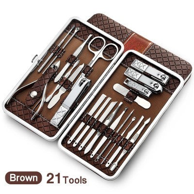 JC-241228BUT-021  Nail manicure tool kit combo set