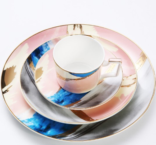 JC-250101DNW-018  Watercolor Dessert  Plates