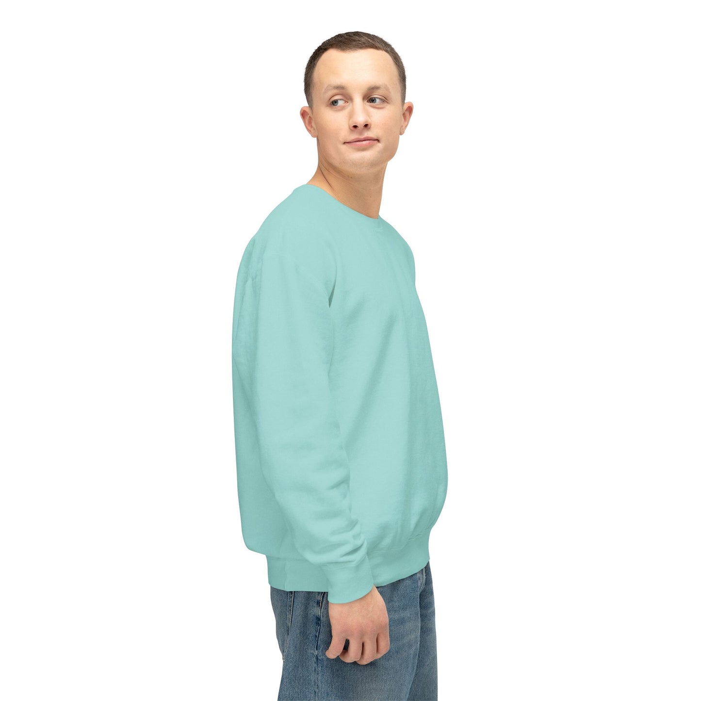 SW-103GRN-24  Unisex Lightweight Crewneck Chalky Mint Color Sweatshirt