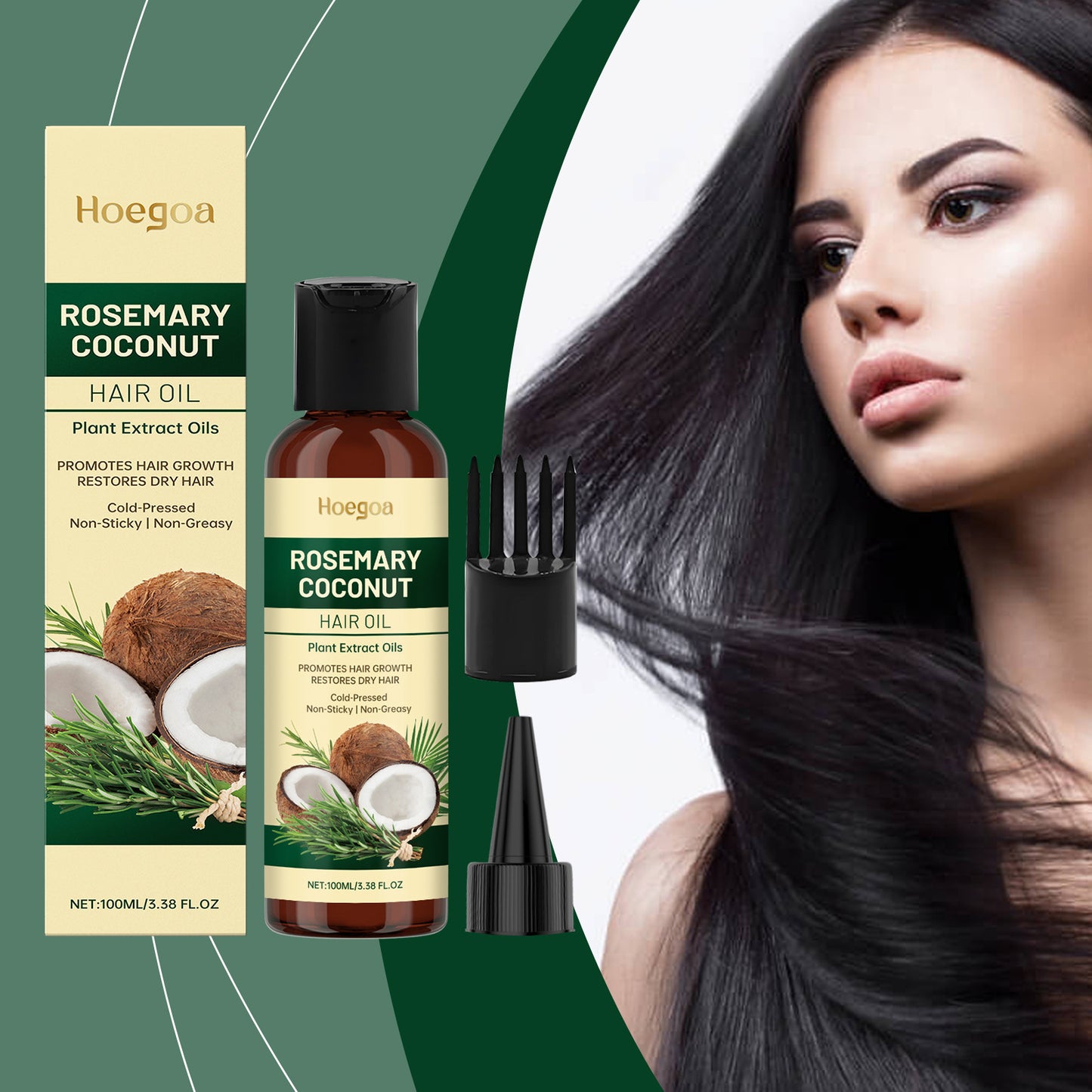 JC-250104HRC-042  Rosemary Coconut Hair Oil Nourishing Moisturizing Fragrance Care Hair Care