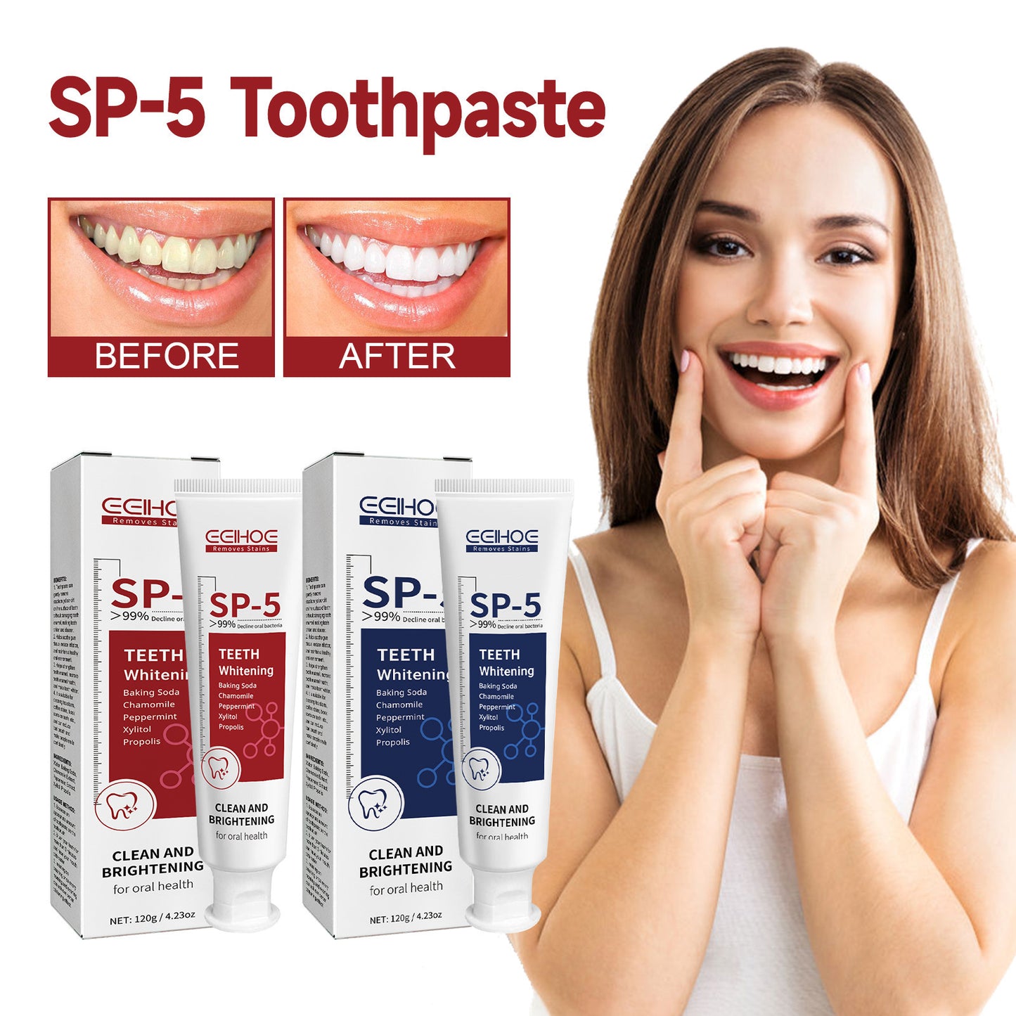 JC-250106ORL-035  Removing Yellow Tooth Stains Dazzling White Beautiful Tooth Cleaning Oral Care