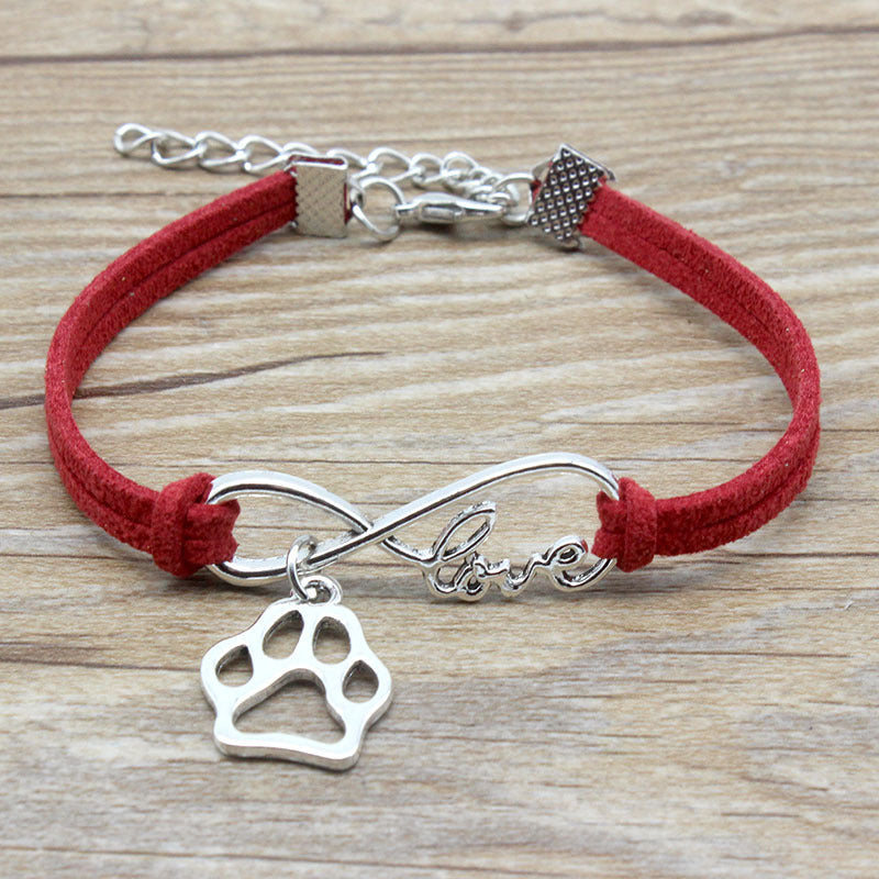 JC-241230BBJ-073  Jewelry Simple Style Hand-woven Infinite Love Pet Bracelet