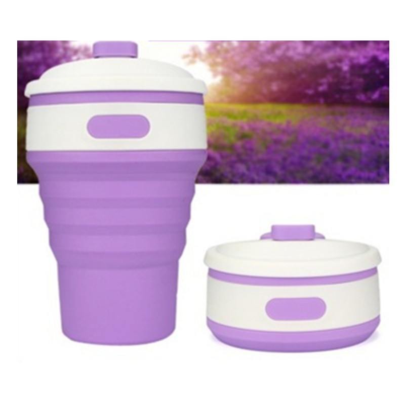 JC-250103DWR-009  Coffee Mugs Travel Collapsible Silicone Cup Folding Water Cups BPA FREE Food Grade Drinking Ware Mug Tea Coffee Cups