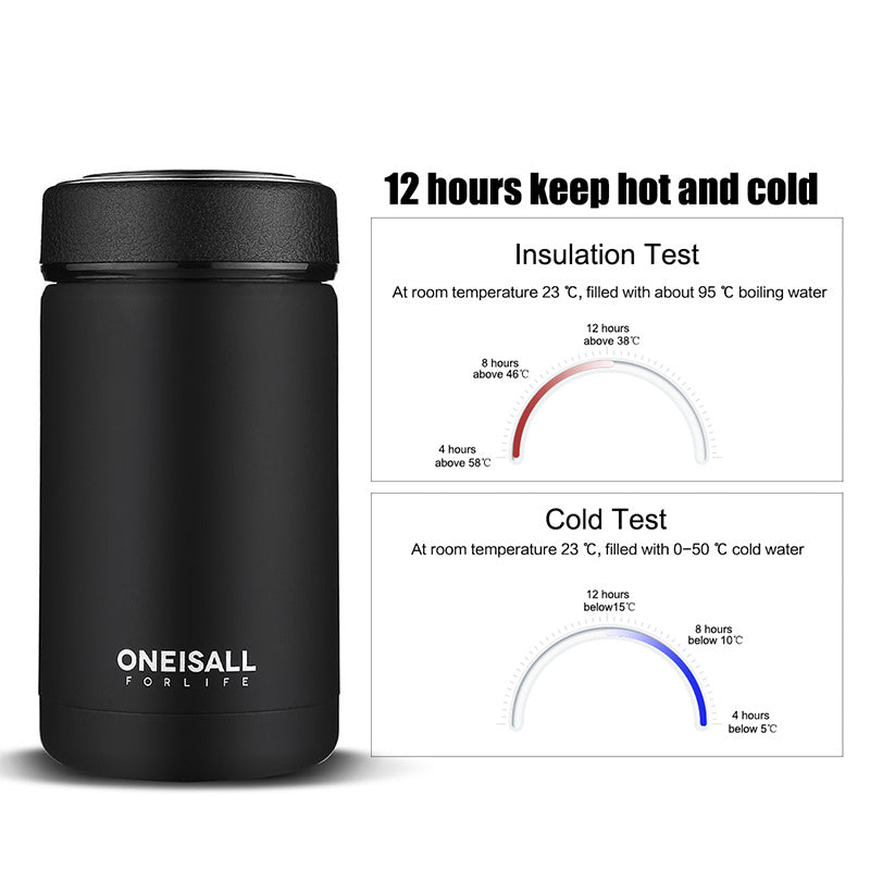 JC-250103DWR-055  ONE IS ALL Men Gift Bottles 400ml Insulated Cup 304 Stainless Steel Mug Water Bottle Vacuum Flask Coffee Wine Mug