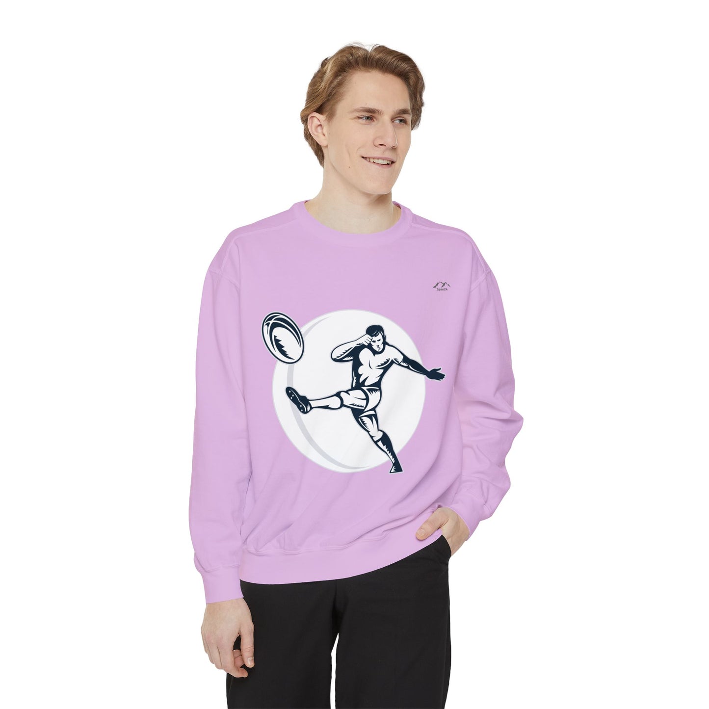 SW-118ML-24 Unisex Garment-Dyed Sweatshirt for football lovers