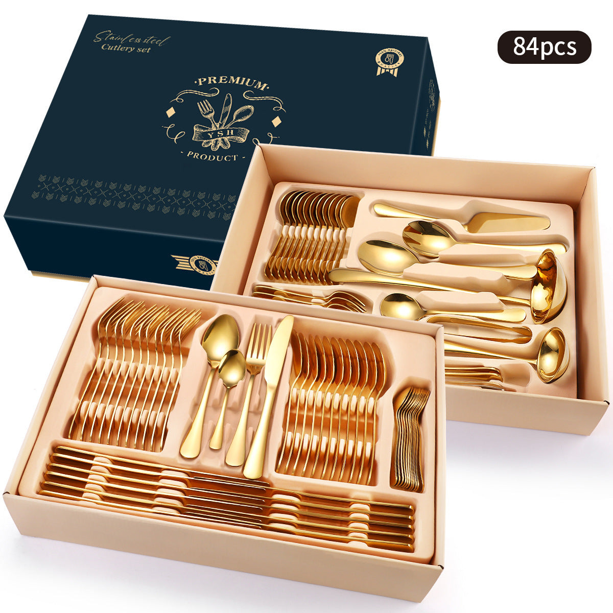 JC-250101DNW-042  Stainless Steel Tableware Gift Box Set