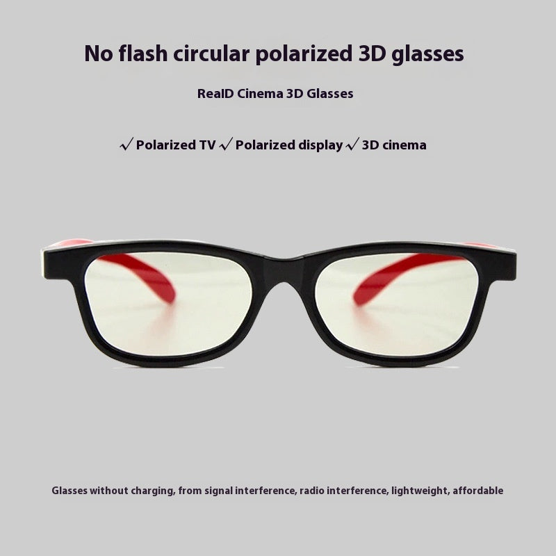 JC-250105MGL-038  Cinema Sub-transparent Round Polarized Lens Stereo Glasses