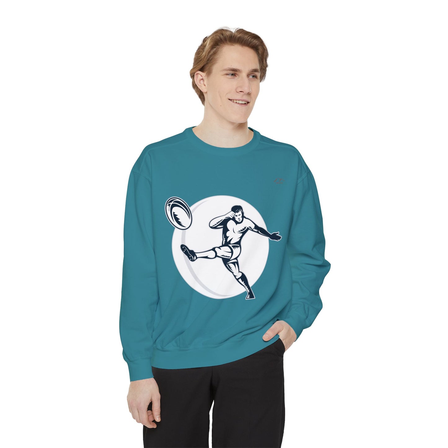 SW-118ML-24 Unisex Garment-Dyed Sweatshirt for football lovers