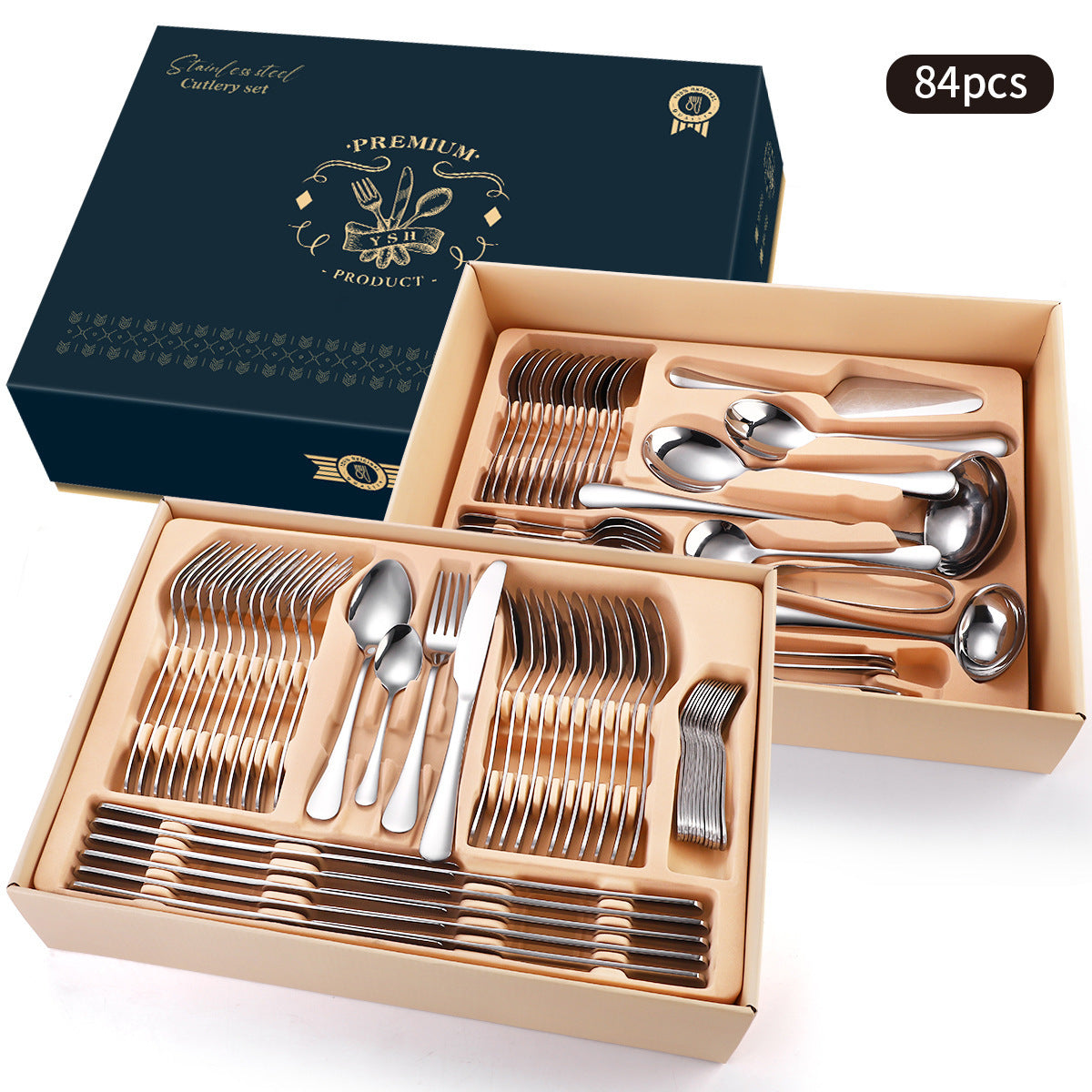 JC-250101DNW-042  Stainless Steel Tableware Gift Box Set