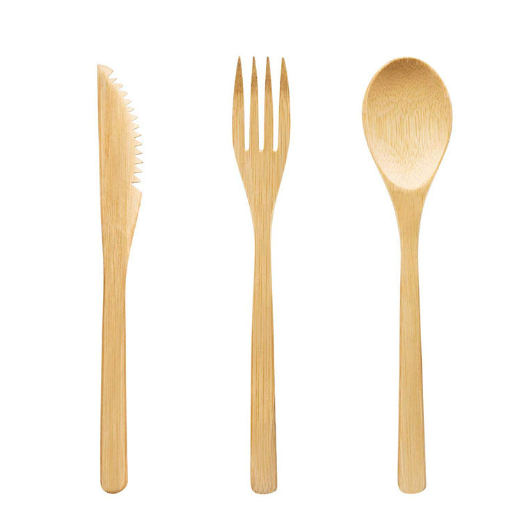 JC-250101DNW-006  Portable Travel Bamboo Cutlery Cutlery Stainless Steel Straw Chopsticks Cutlery Set