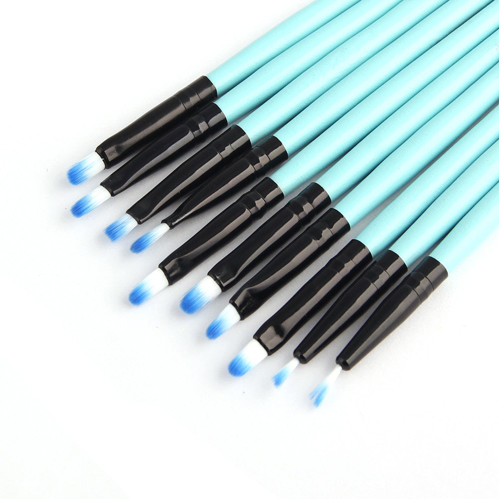 JC-241228BUT-027  Professional 32Pcs Makeup Brush Foundation Eye Shadows Powder Blue Make Up Brushes Tools Cosmetic Bag pincel maquiagem Brushes