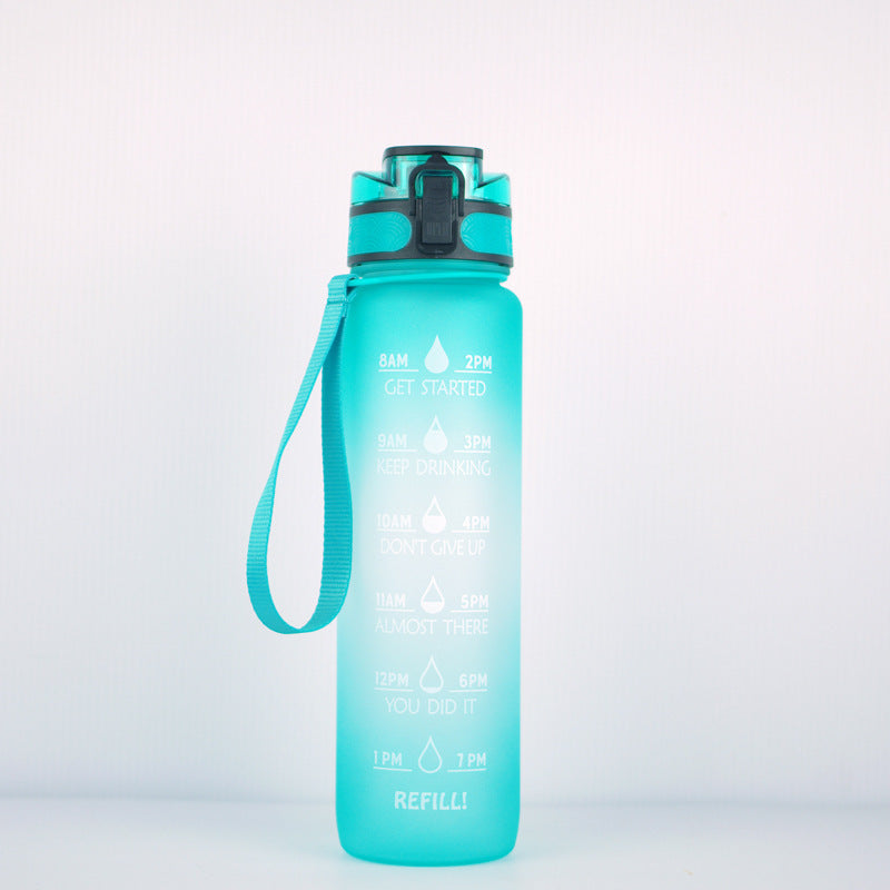 JC-250103DWR-014  Transparent Flask Water Bottle 1000ml Bottled Kawaii Bottle Bpa Free Infuser Plastic Milk Sports Clear Water Bottle Kawaii Cup