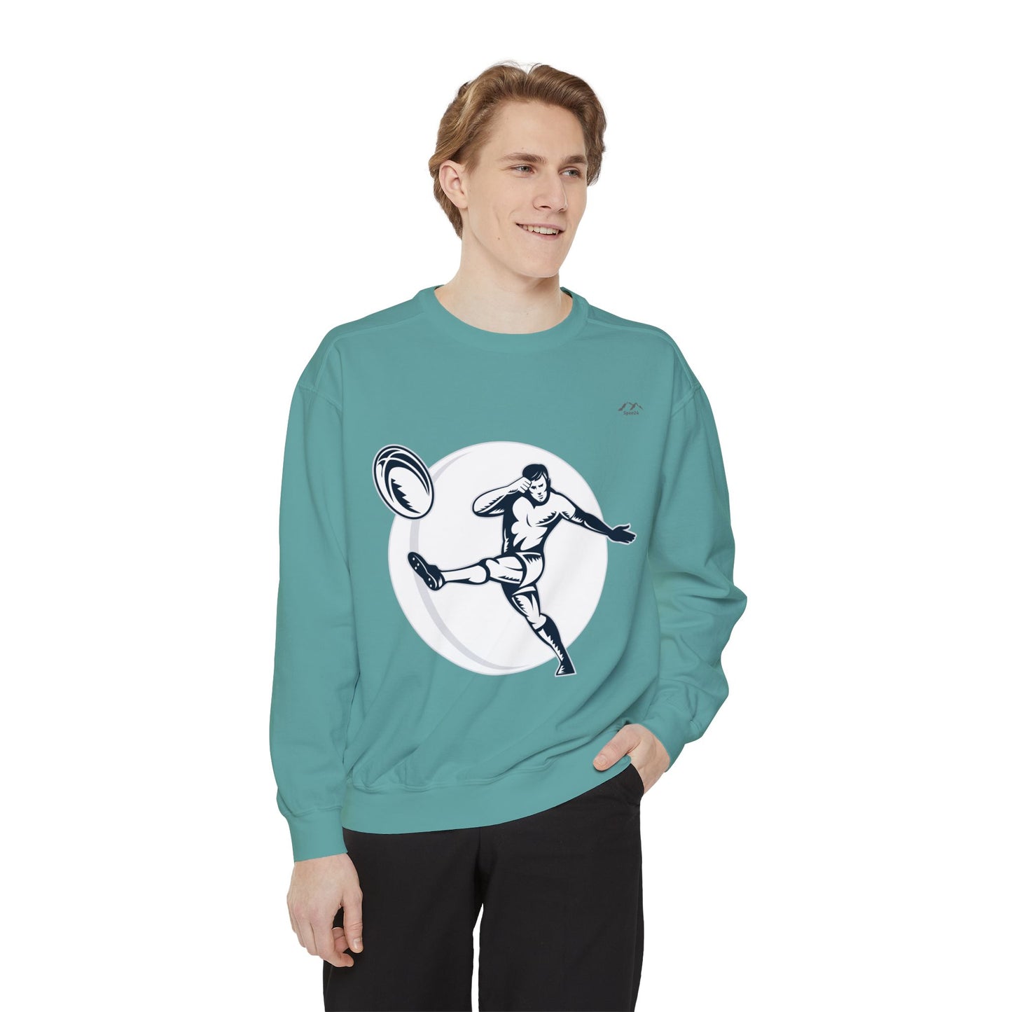 SW-118ML-24 Unisex Garment-Dyed Sweatshirt for football lovers