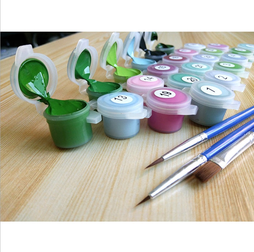 JC-250104PNT-011  Cross-border one generation digital painting diy flower landscape characters