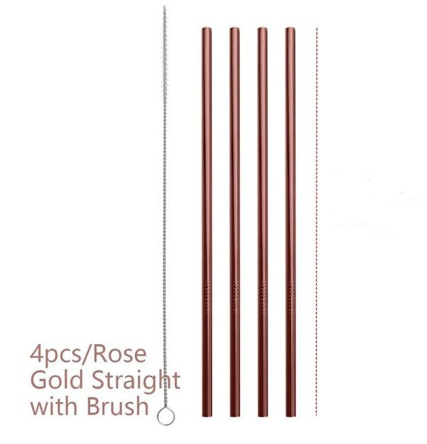 JC-250103DWR-015  Colourful Reusable Stainless Steel Straws