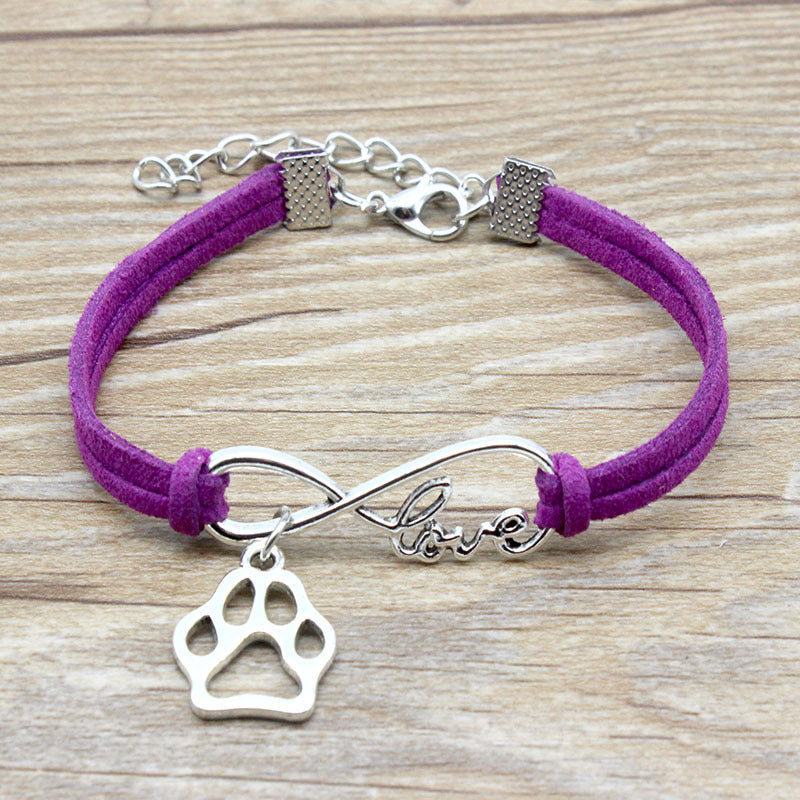 JC-241230BBJ-073  Jewelry Simple Style Hand-woven Infinite Love Pet Bracelet