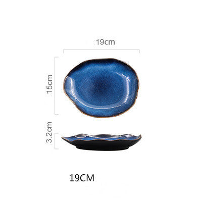 JC-250101DNW-009  Western dishes household ceramic irregular flat plates