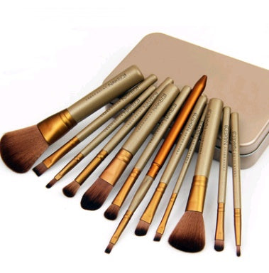 JC-241228BUT-059  12 makeup brush sets iron box makeup tools makeup tools