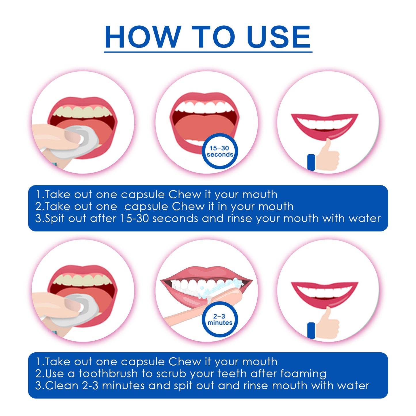 JC-250106ORL-036  Bad Breath Tooth Stain Cleaning Teeth Oral Care Concentrated Mouthwash Pieces