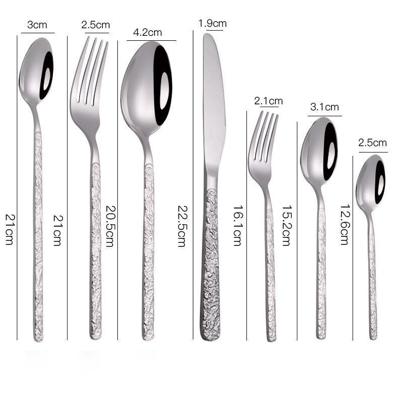 JC-250101DNW-045  Embossed Textured Handle Steak Cutlery Western Cutlery