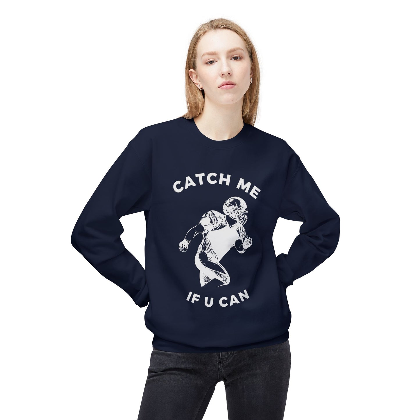 Unisex Midweight Softstyle Fleece Crewneck Sweatshirt for Football fans and football lovers