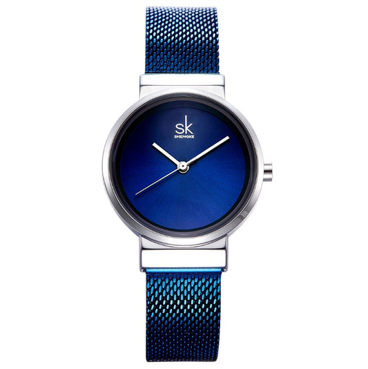 JCFW-061MK-24  Shengke Blue Wrist Watch Women Watches Luxury Brand Steel Ladies Quartz Women Watches Relogio Feminino Montre Femme