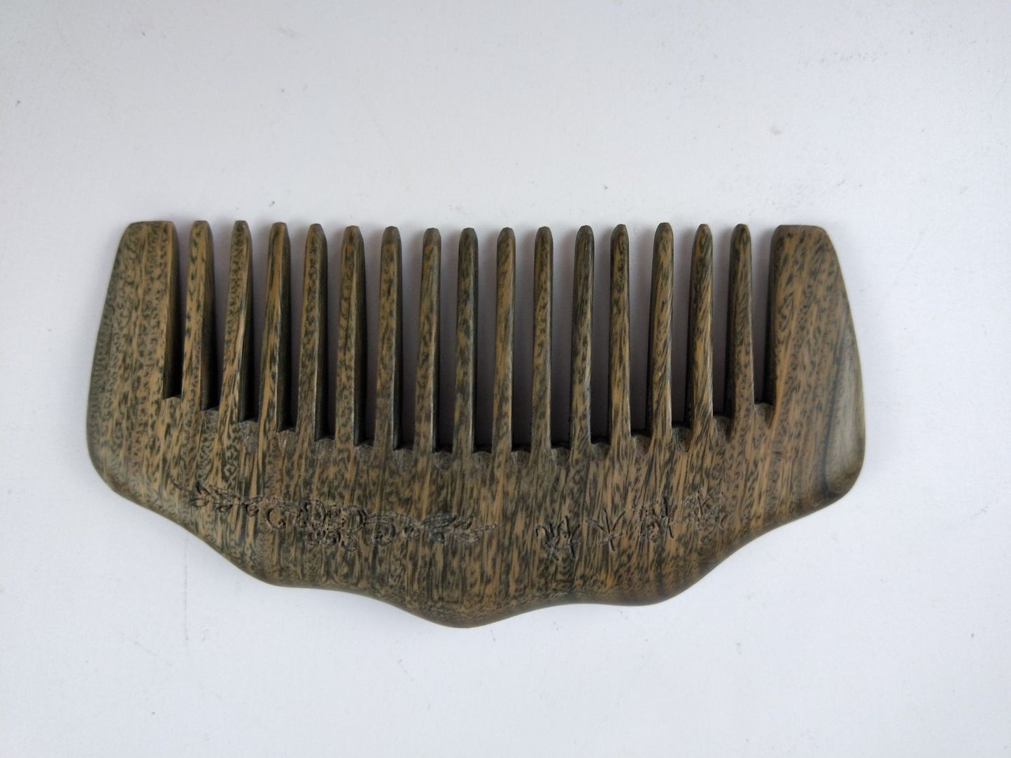 JC-241228BUT-099  Sandalwood Comb Wooden Hair Comb Green Sandalwood Meridian Wooden Comb