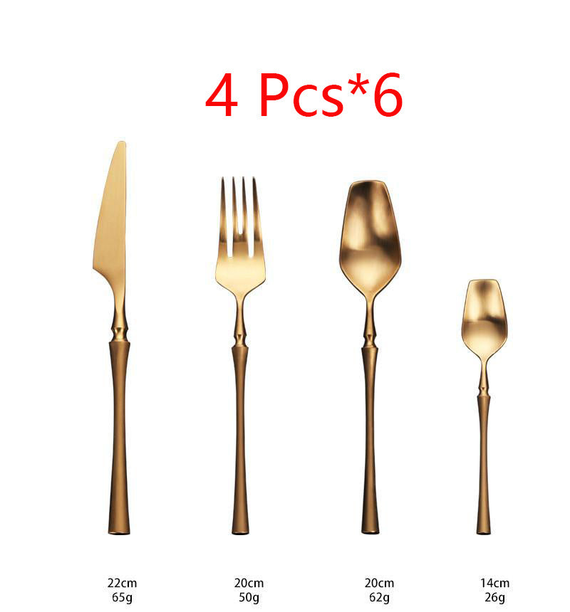 JC-250101DNW-010  Four-piece Stainless Steel Cutlery Spoon