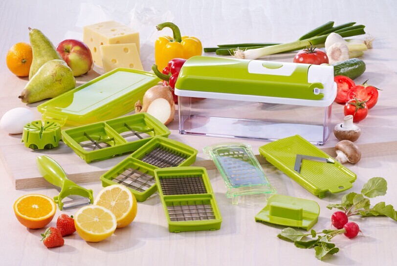 JC-241226KCT-017  12pcs Multifunctional Vegetable Chopper Handle Food Grate Food Chopper Vegetable Slicer Dicer Cut Kitchen Gadgets