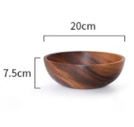 JC-250101DNW-004  Kitchen Natural Wooden Bowl Household Fruit Bowl Salad Bowl For Home Restaurant Food Container Wooden Utensils Note The Size Hot