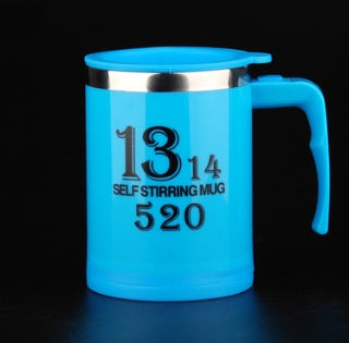 JC-250103DWR-066   Coffee Stirrer Mug With Creative Handle, Button Design, Self Stirring, Automatic, With Lid