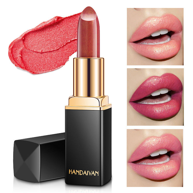 JC-241231MUP-030  Shiny Metallic Lipstick Pearlescent Color Temperature Change Lipstick Gilt Lipstick