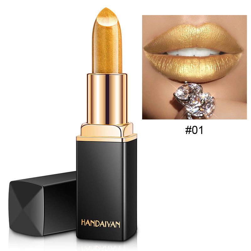 JC-241231MUP-030  Shiny Metallic Lipstick Pearlescent Color Temperature Change Lipstick Gilt Lipstick