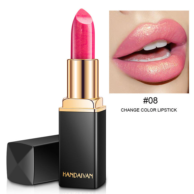 JC-241231MUP-030  Shiny Metallic Lipstick Pearlescent Color Temperature Change Lipstick Gilt Lipstick