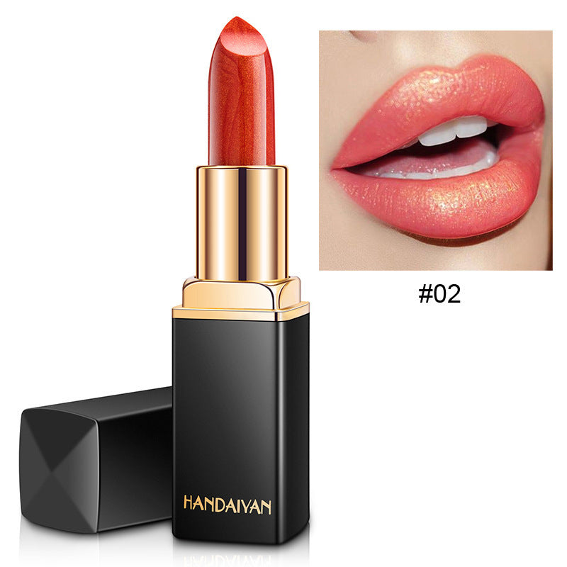 JC-241231MUP-030  Shiny Metallic Lipstick Pearlescent Color Temperature Change Lipstick Gilt Lipstick