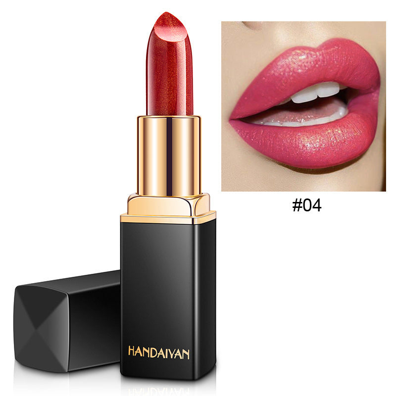 JC-241231MUP-030  Shiny Metallic Lipstick Pearlescent Color Temperature Change Lipstick Gilt Lipstick