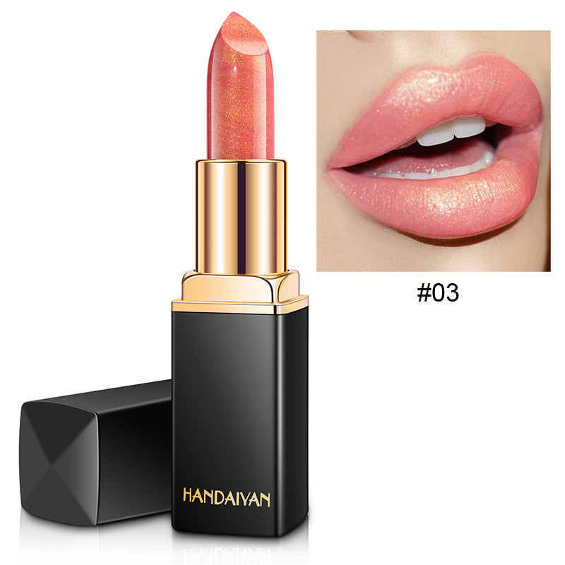 JC-241231MUP-030  Shiny Metallic Lipstick Pearlescent Color Temperature Change Lipstick Gilt Lipstick